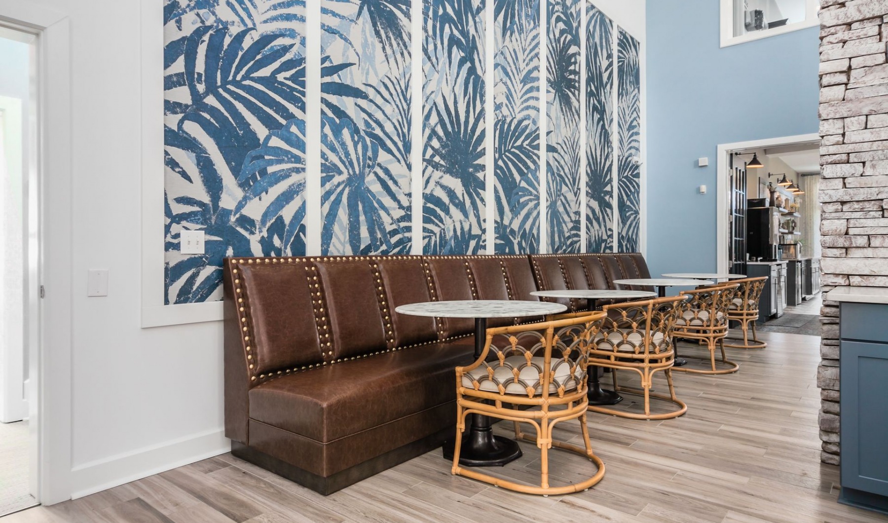 Work from home in our clubhouse lounge lounge chairs and tables